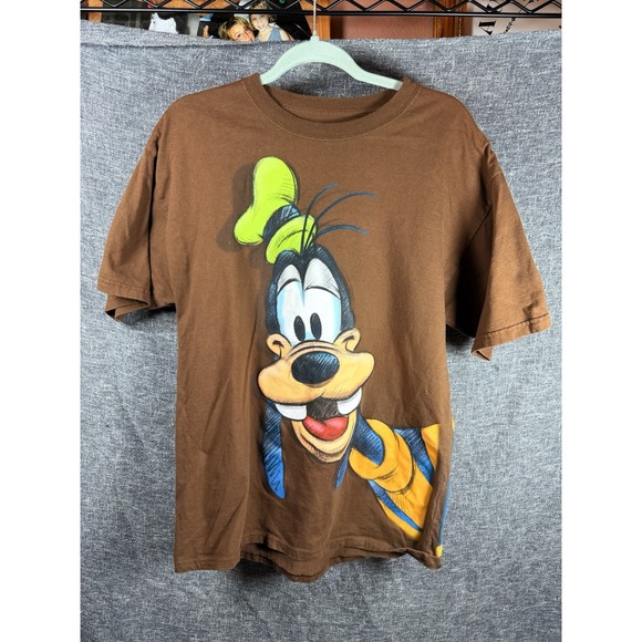 Walt Disney Other - Walt Disney World Disneyland Goofy T-shirt L Double Sided Chalk Art Pencil